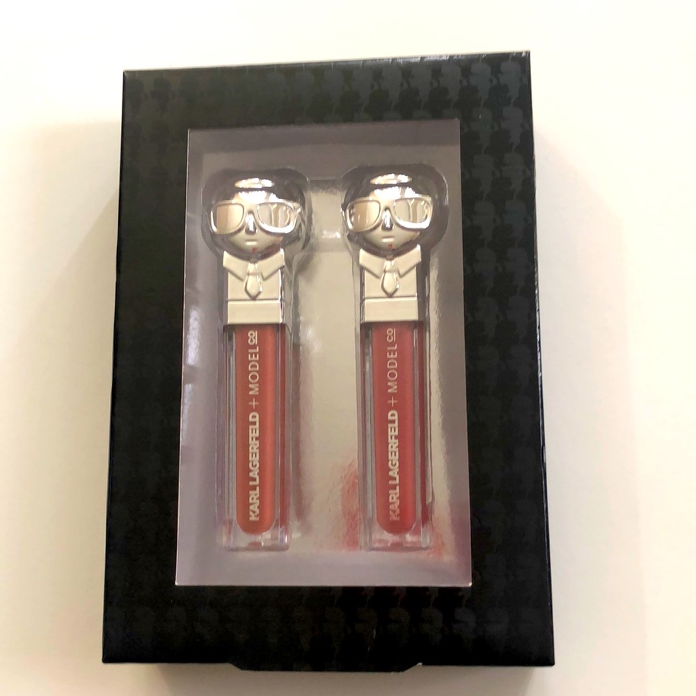 Karl Lagerfeld lip gloss set. Limited edition. New. 2 nude natural tones.